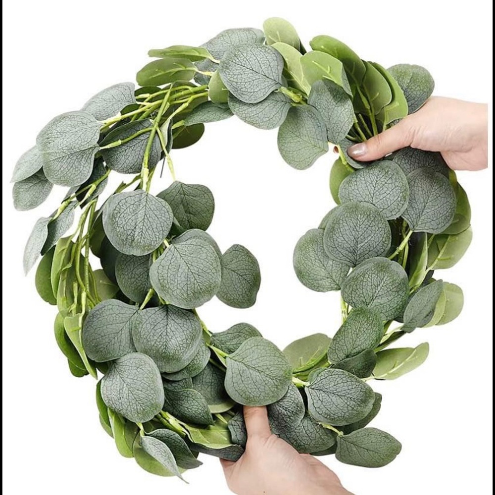 4 Pack Eucalyptus Garland Greenery Eucalyptus Vines Faux Strands Decor ~ New - Picture 2 of 4